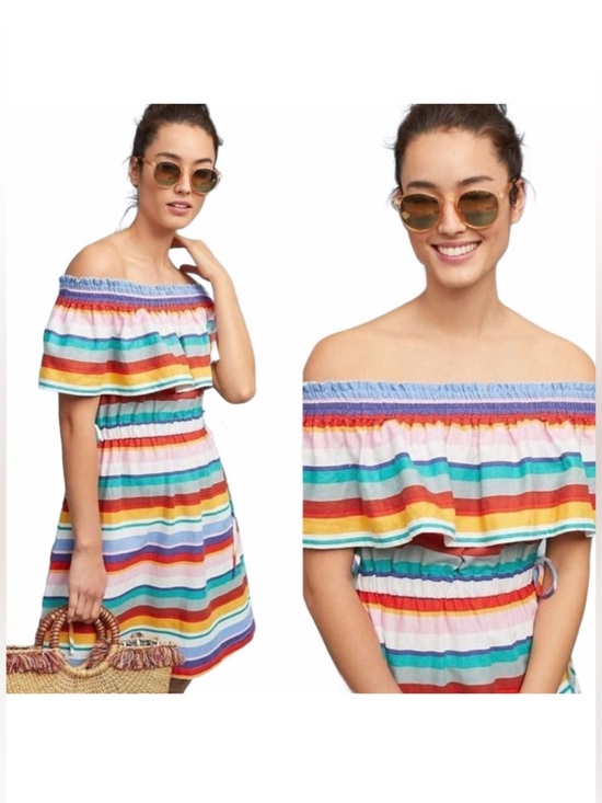 Dreamers Dresses & Skirts - Dreamers Multicolor Striped Elastic-Waist dress 🆕